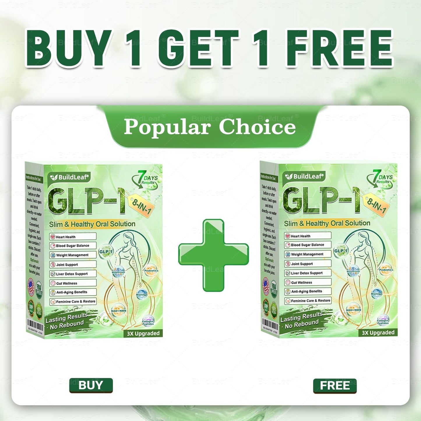 Official Store | BuildLeafยฎ GLP-1 8-in-1 Slim & Healthy Oral Solution (Once a day, results in 7 days), With 100 Billion CFU Active Probiotics โ
For obesity, abdominal bloating, sagging skin, diabetes, low energy, gut health, joint issues, and more