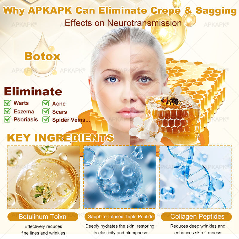 Made and Shipped from CA✨ APKAPK® Bee Venom Skin Restoration Cream🔥 LAST DAY 80% OFF 💎💎 Powerful anti-aging solution that targets deep wrinkles, fine lines, sagging skin, uneven tone, and dryness
