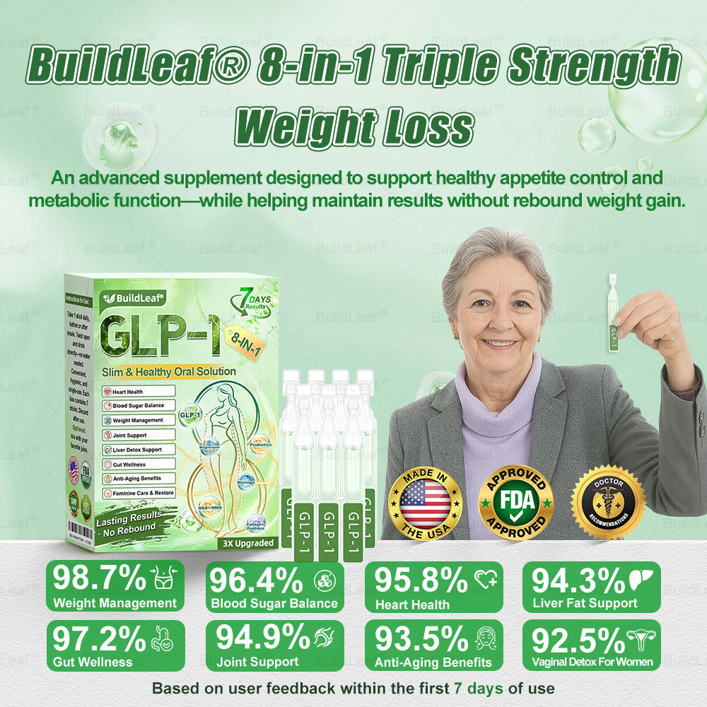 Official Store | BuildLeafยฎ GLP-1 8-in-1 Slim & Healthy Oral Solution (Once a day, results in 7 days), With 100 Billion CFU Active Probiotics โ
For obesity, abdominal bloating, sagging skin, diabetes, low energy, gut health, joint issues, and more